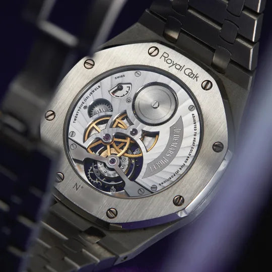 AP. Royal Oak Tourbillon Extra-Thin Steel Purple Dial 41mm