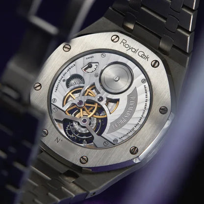 AP. Royal Oak Tourbillon Extra-Thin Steel Purple Dial 41mm