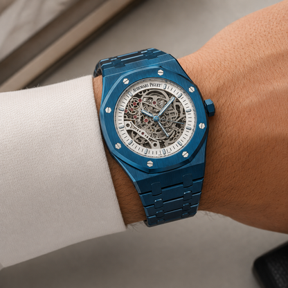 AP. Royal Oak Blue Skeleton 43mm