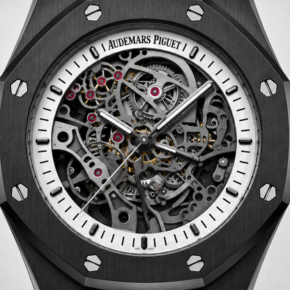 AP. Royal Oak Black Skeleton 43mm