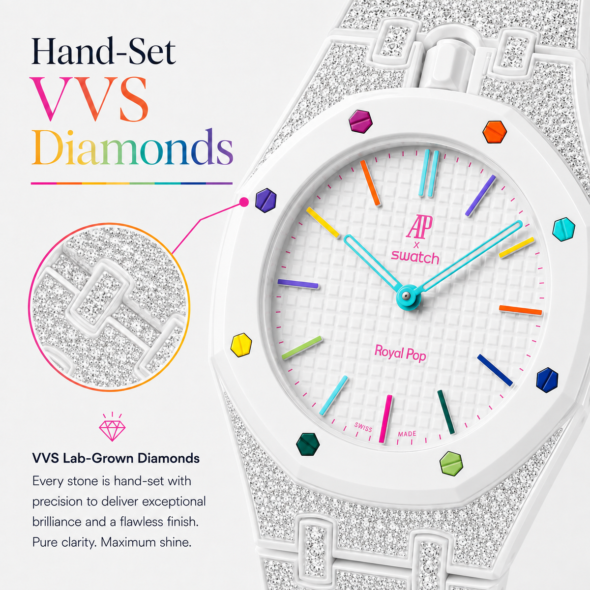Royal Pop Strass Ceramic Bracelet - ORENJI HACHI