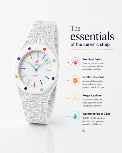 Royal Pop Ceramic Strass Bracelet - OTG ROZ | CONTRAST