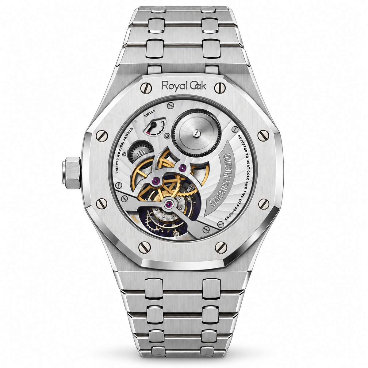 AP. Royal Oak Tourbillon Extra-Thin Steel Purple Dial 41mm