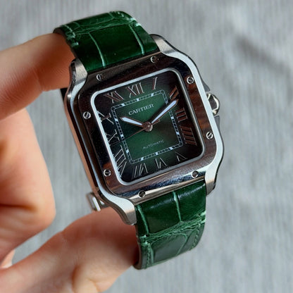 CT. Santos Green Croco Strap