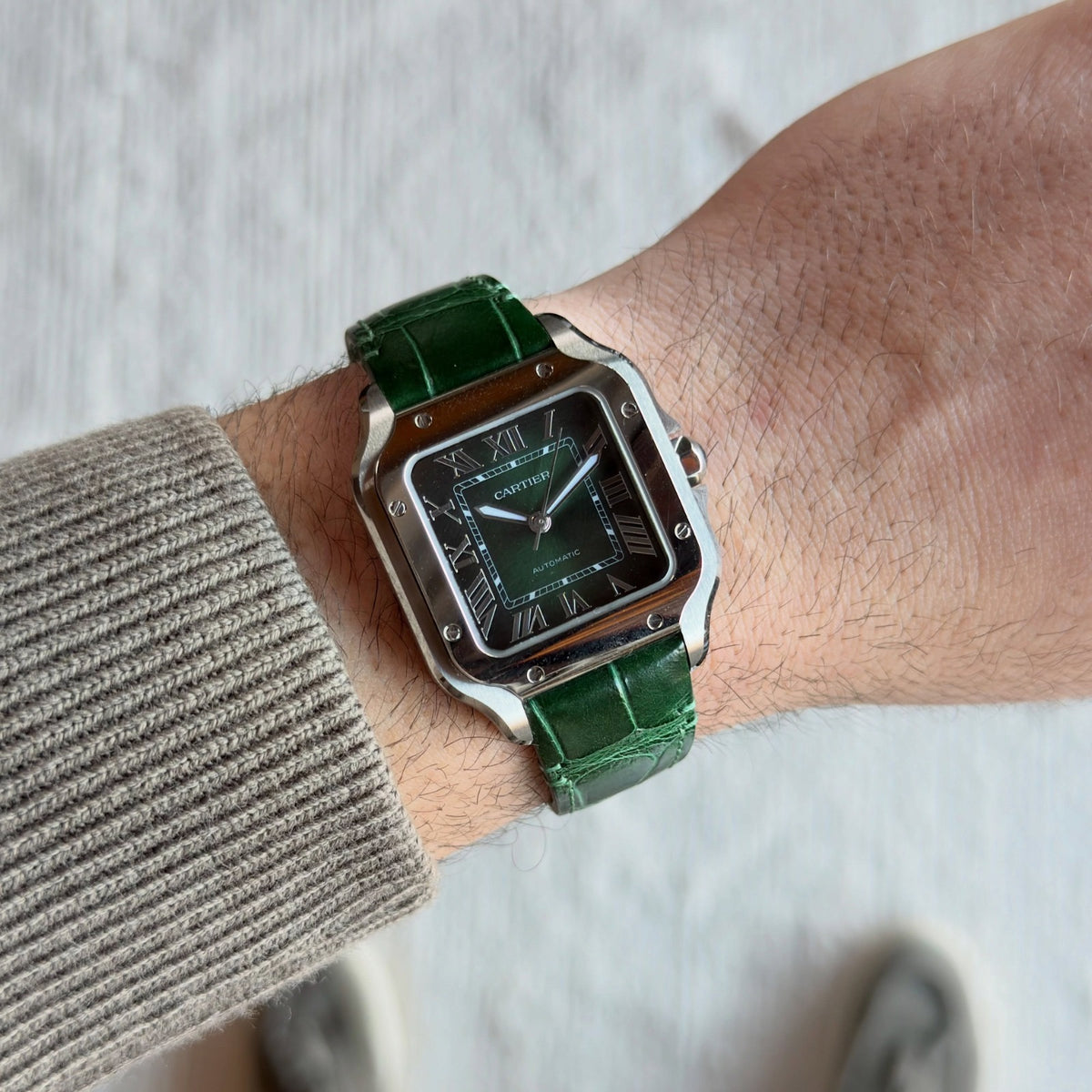 CT. Santos Green Croco Strap