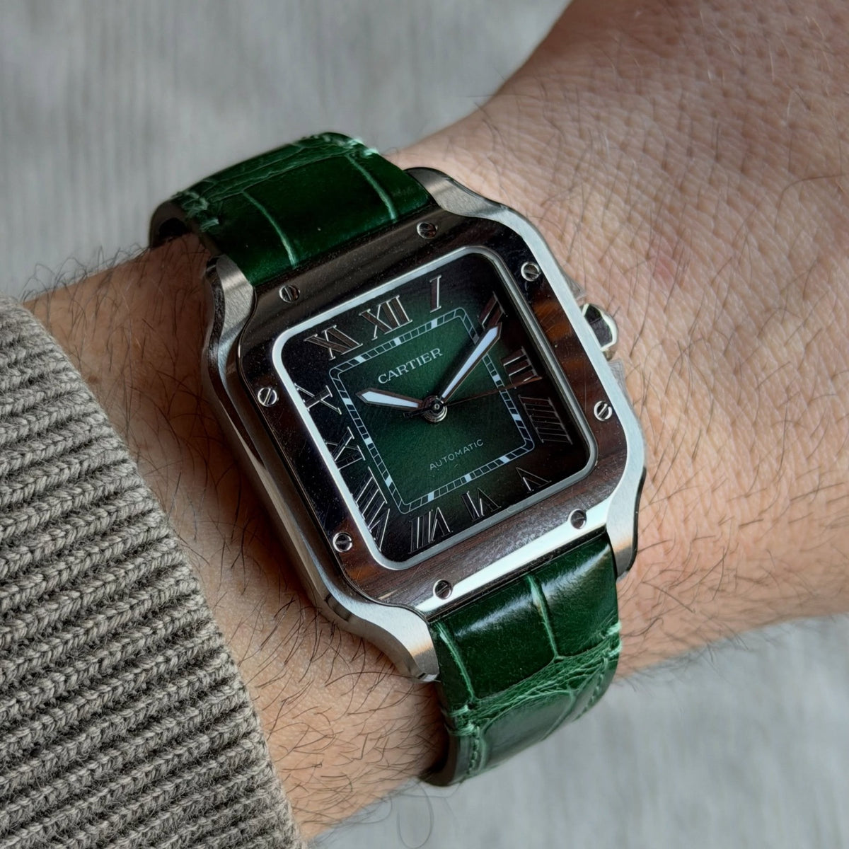 CT. Santos Green Croco Strap