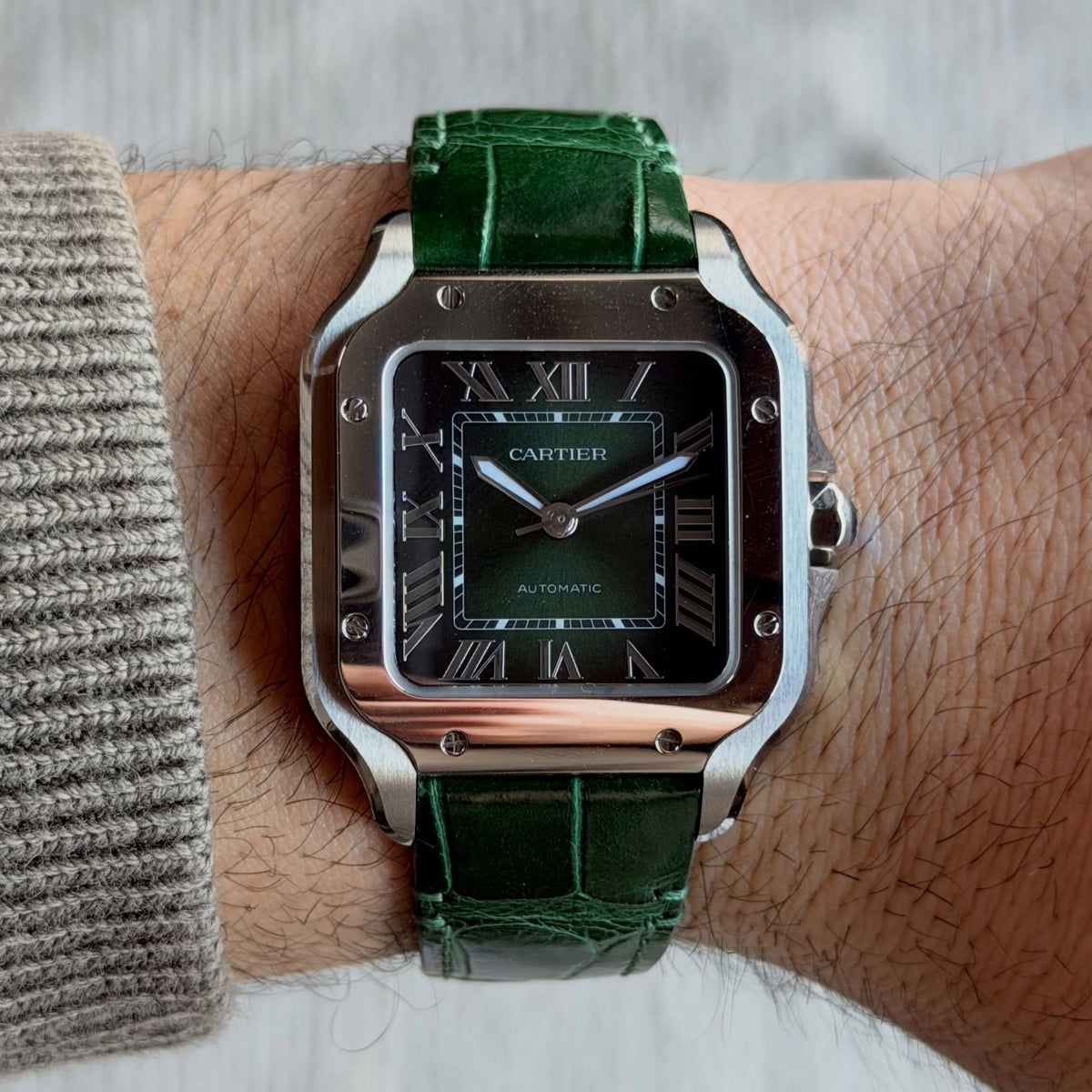CT. Santos Green Croco Strap